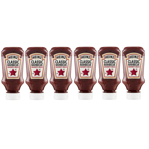 Heinz Salsa Classic Barbecue Smoky&Rich BBQ Soße Sauce Top Down ideal zum grillen und zu kartoffeln 6x260g Original italienisch