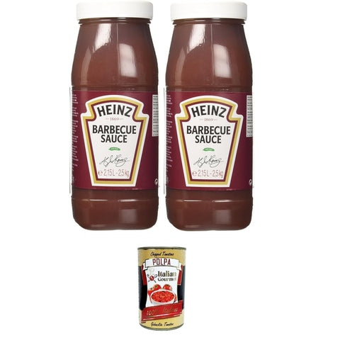 Heinz Salsa Barbecue Fusto Barbecue-Sauce-Fass 2x2 5 kg italienisch Original + kostenlos polpa 400 g