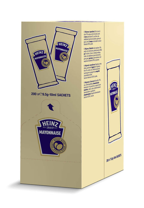 Heinz Mayonnaise HEINZ Mayonnaise mit Freilandeiern, 10 ml (Packung mit 200 Stück) 5000157104519