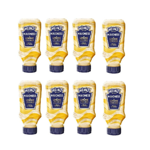 Heinz Salsas 8x Heinz Maionese al Limone e Pepe Nero 220gr Mayonnaise mit Zitrone und schwarzem Pfeffer