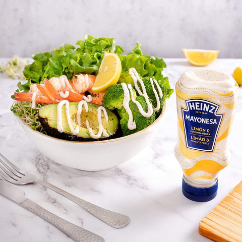 Heinz Salsas Heinz Maionese al Limone e Pepe Nero 220gr Mayonnaise mit Zitrone und schwarzem Pfeffer