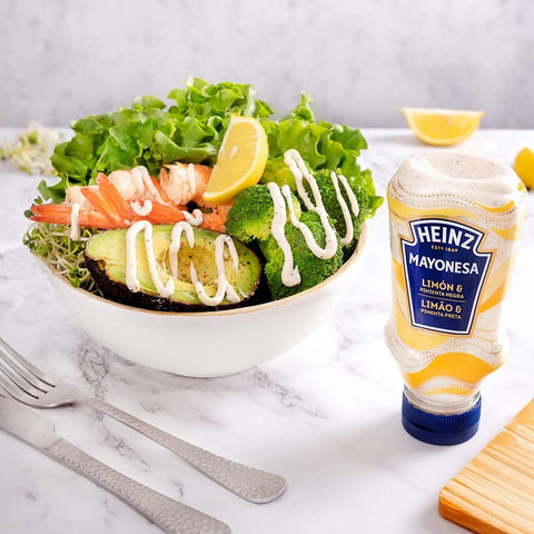 Heinz Salsas Heinz Maionese al Limone e Pepe Nero 220gr Mayonnaise mit Zitrone und schwarzem Pfeffer