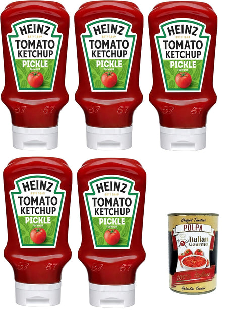 Heinz Würzsaucen Heinz Pickle, Gewürzgurken-Sauce, 5x 250g + Italian Gourmet polpa 400g 8410066143368