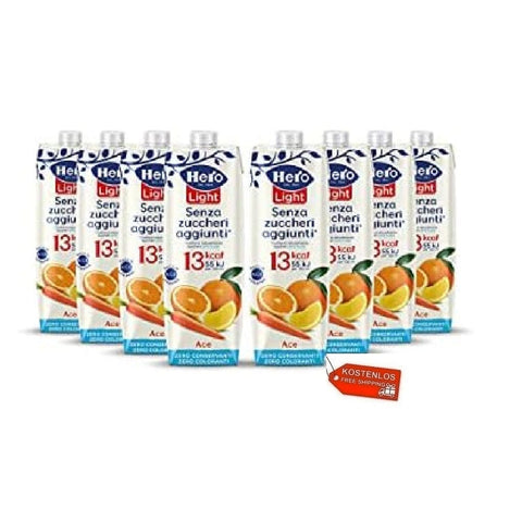 Hero Fruchtsaft 8x Hero Light Ace succo di frutta Fruchtsaft 1000ml 8000080004884