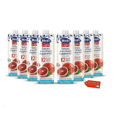 Hero Fruchtsaft 8x Hero Light arancia rossa succo di frutta Fruchtsaft 1000ml 8000080004907