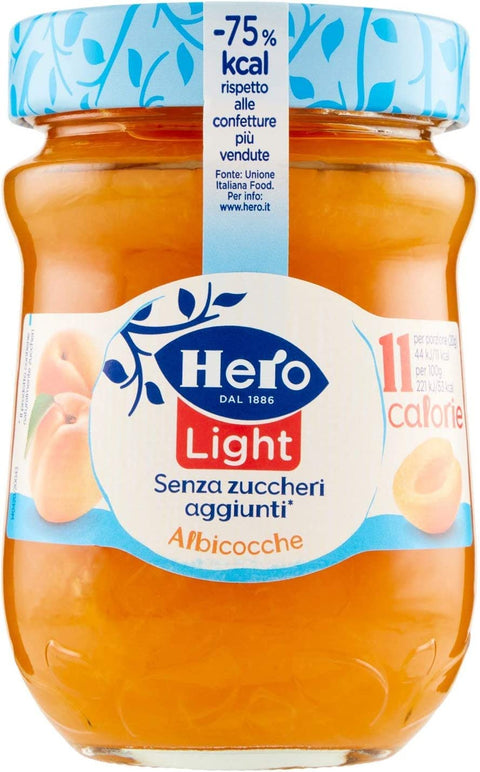 Hero Konfitüren 3x Hero Light Albicocche Konfitüre Leichte Brotaufstriche Aprikosen Italien 280 g 8000080004303