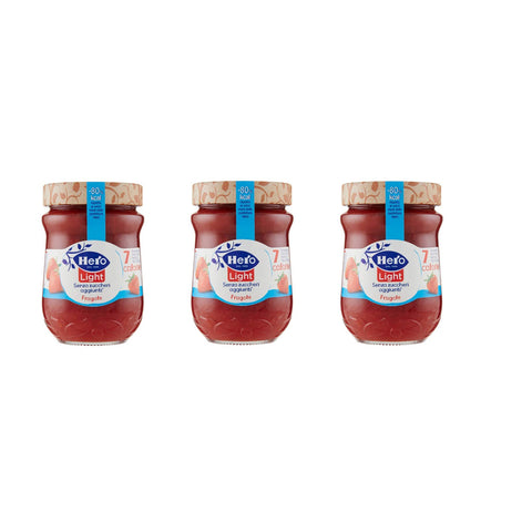 Hero Light Fragole Konfitüre Leichte Brotaufstriche Erdbeeren Italien 280 g 3x Original italienisch