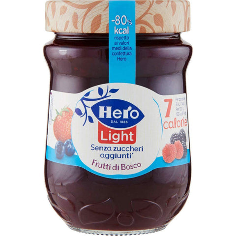 Hero Light Konfitüre Leichte Brotaufstriche wilde Beeren Italien 3x280g Original italienisch Gebäck