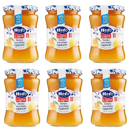 Hero Konfitüren Hero Light Albicocche Konfitüre Leichte Brotaufstriche Aprikosen Italien 280 g Konfitüren italienisch Original 8000080004303