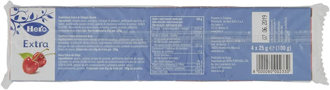 Hero Konfitüren Hero Poker Rote Kirschen Marmelade, 30 Packungen à 100 g (4 Einzeldosen x 25 gr), Marmelade und Konfitüre extra, hochwertiges Obst, ohne Konservierungsstoffe und ohne Farbstoffe 8000080002330