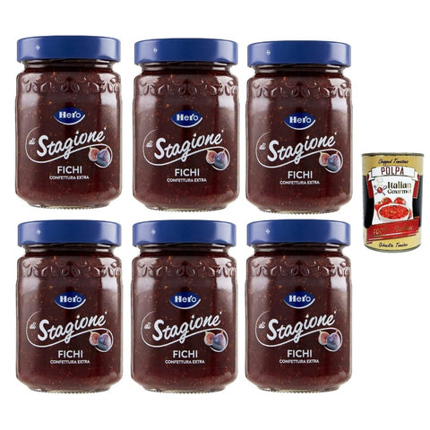 Hero Konfitüren, Honig & Brotaufstriche Hero Confettura Fichi di Stagione, 6x 350g, Saison Feigen, Marmelade und zusätzliche Marmelade mit saisonalen Früchten, hochwertiger Früchte, traditioneller Methode Original italienisch inkl. Italian Gourmet Polpa 400g 0