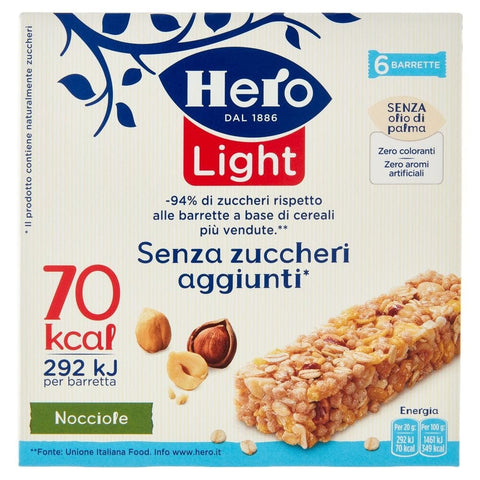 Hero Süße Snacks 3x Hero Light Barrette alle Nocciole Haselnussriegel 6x20gr 800008002101