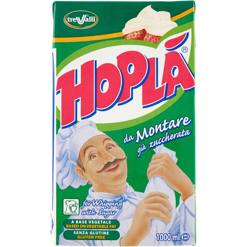 Hoplà Panna da montare glutenfrei süße Sahne cremee zum Nachtisch 12x1000ml Original italienisch Sauce