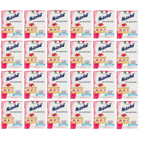 Hulalà Panna da montare zuccherata gesüßtes Süßwarenprodukt Sahne zu montierendes laktosefrei und frei von gehärtetem 24x 200ml italienisch Original
