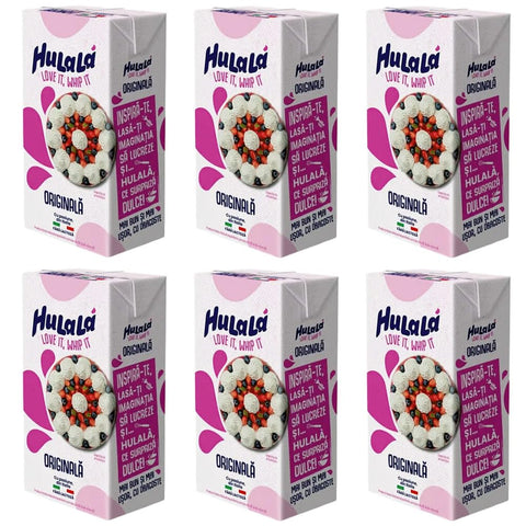 Hulalà Dessertsaucen 6x Hulalà Panna da montare zuccherata gesüßtes Süßwarenprodukt Sahne zu montierendes 500ml laktosefrei und frei von gehärtetem Fett Italienisches Produkt basierend auf pflanzlichen Fetten 8007990404964