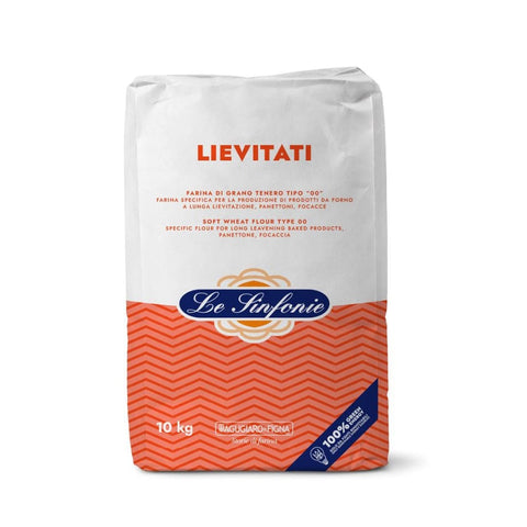 I Lievitati Koch- & Backzutaten I Lievitati Le Sinfonie Lievitati Weichweizenmehl Typ 00 Spezialmehl für Langzeitgärung Panettone und Focaccia 10 kg italienisch Original 8021274402101