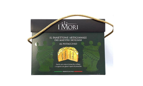 I Mori Brot & Backwaren I Mori Panettone Artigianale dei maestri siciliani al Pistacchio Handwerklicher Panettone von sizilianischen Meistern mit Pistazien 900gr  17 SONDERANGEBOT 8054806500006