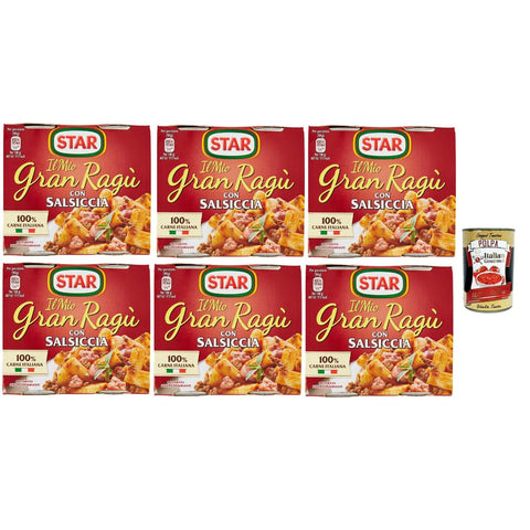 Il Mio Tomatensauce Il Mio Gran Ragù Star con Salsiccia tomatensauce sauce mit italienischer Wurst Tomatensuppe Pastasauce 12x 180 g italienisch Original 8032804040014