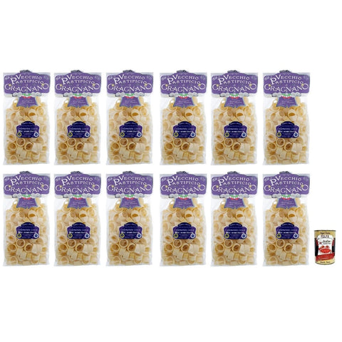Il Vecchio Nudeln & Pasta Il Vecchio Pastificio di Gragnano Pasta Calamarata Liscia Gragnano IGP Nudeln aus Hartweizengrieß von höchster Qualität 12x 500g italienisch Original 8033406260398