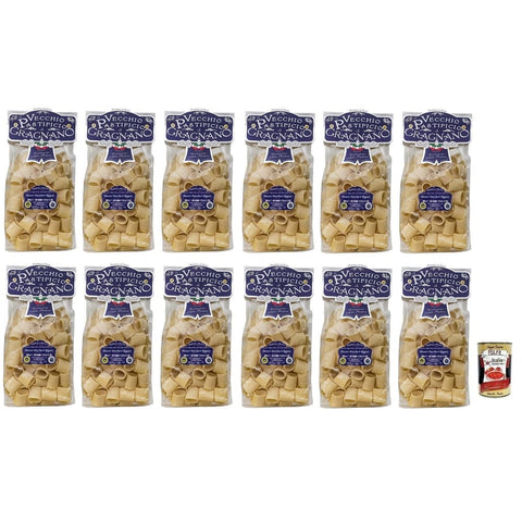 Il Vecchio Nudeln & Pasta Il Vecchio Pastificio di Gragnano Pasta Mezzi Paccheri Rigati Gragnano IGP Nudeln aus Hartweizengrieß von höchster 12x 500g italienisch Original 8033406260503