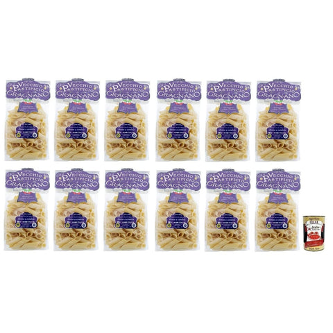 Il Vecchio Nudeln & Pasta Il Vecchio Pastificio di Gragnano Pasta Penne a Candela Gragnano IGP Nudeln aus Hartweizengrieß von höchster Qualität 12x 500g italienisch Original 8033406260299