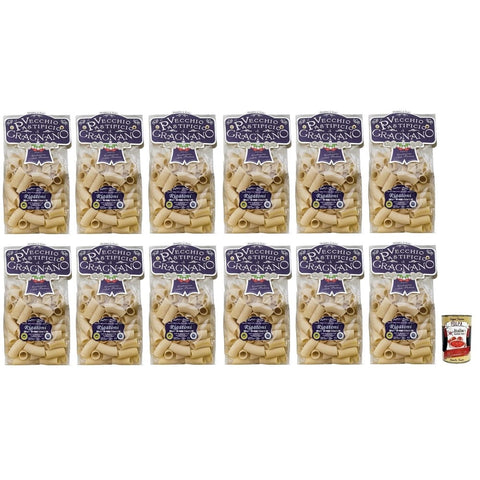 Il Vecchio Nudeln & Pasta Il Vecchio Pastificio di Gragnano Pasta Rigatoni Gragnano IGP Nudeln aus Hartweizengrieß von höchster Qualität 12x 500g italienisch Original 8033406260725
