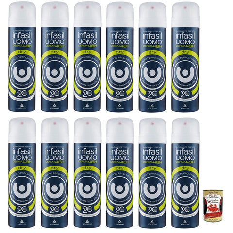 Infasil Uomo Derma48H Deodorante Deo Spray Dry,Trockenes Gefühl, Langanhaltend 150 ml italienisch Original