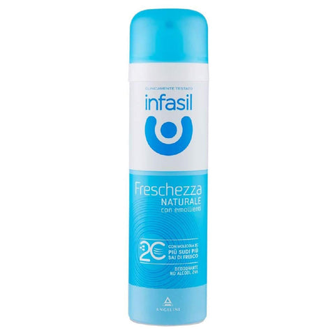 Infasil Natürliche Frische Deodorant Spray mit Weichmachern und Molekülen 2C 1x150ml Original italienisch Pflege