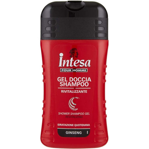 Intesa Shampoos Intesa Pour Homme Duschgel Shampoo Rivitalisierend alltägliche Feuchtigkeitsspende Ginseng 12x 250 ml italienisch Original 8003510006564