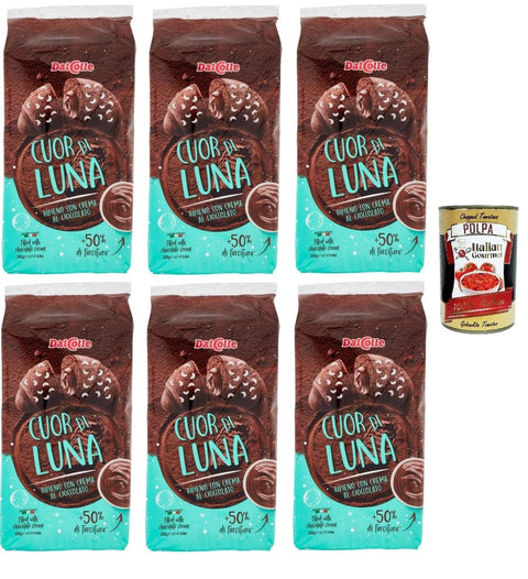 Dalcolle Cour DI LUNA Mit Schokoladencreme gefüllte Croissants 250 g 6x italienisch Original Pastasauce + gratis polpa 400 g