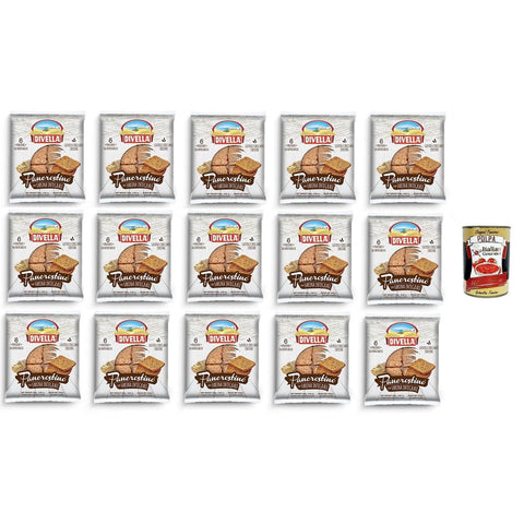 Divella Pancrostino con Farina Integrale Pancrostini mit Vollkornmehl 15x250 gr Abgepackte Gebäckstücke italienisch Original
