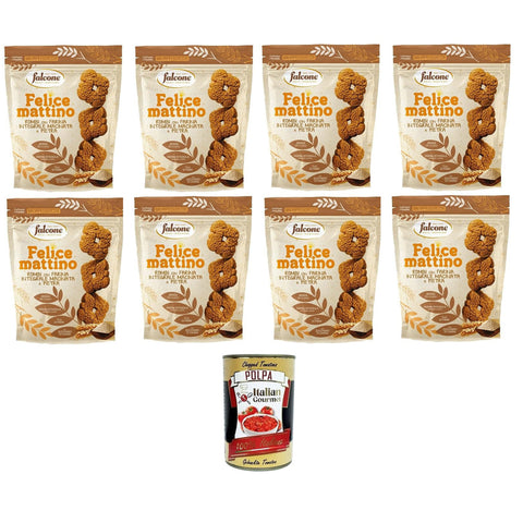 Falcone Rombi con farina integrale mit steingemahlenem Vollkornmehl 8x500ml Original italienisch Gebäck