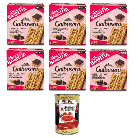Galbusera Bisco barretta cereali e cioccolato fondente Bisco Müsliriegel und dunkle Schokolade 6x230 g italienisch Original