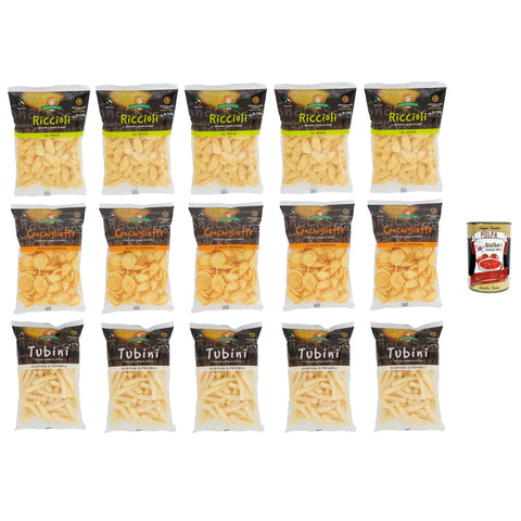 Gecchele Testpaket Riccioli Tubini Conchigliette 15x 100 Gr Abgepackte Gebäckstücke italienisch Original