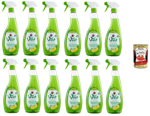 Italian Gourmet Allzweckreiniger Vert di Chanteclair Sgrassatore Universale Limone e Basilico Vert by Chanteclair Universal Zitronen- und Basilikum-Entfetter 12x600 ml+ Italian Gourmet polpa 400g 8032804040014