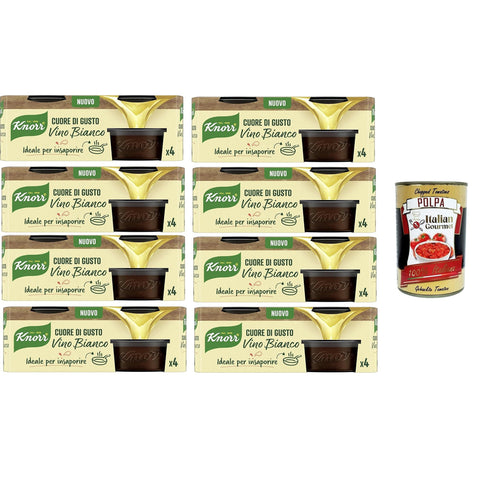 Knorr Cuore di Gusto Weißwein, fertig zum Schmelzen in der Pfanne, vegan, glutenfrei, 4 Schalen mit 26 g 8x 104 g italienisch Original