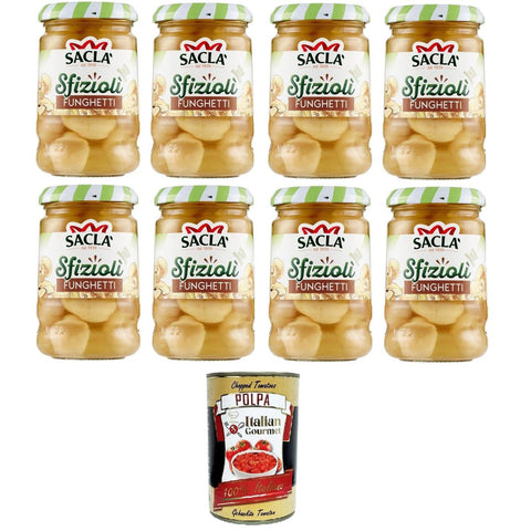 Saclà Sfiziolì Funghetti, Pilze, köstlicher süß saurer Geschmack 8x205g Original italienisch Artischocken
