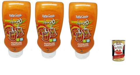 Tutto Gusto SQUEEZO' Gemüsecreme auf Basis gerösteter Paprika ohne Haut, 500 ml Aufstriche & Dips italienisch Original