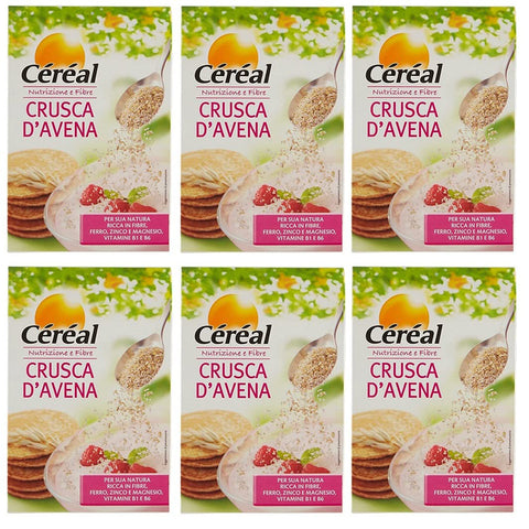 Céréal Crusca di Avena Haferkleie, Proteinquelle 6x400g Original italienisch Ballaststoffe