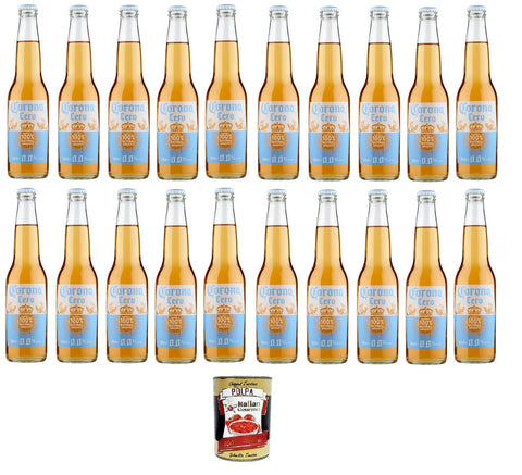 Italian Gourmet Bier Corona Cero Alkoholfreies Bier 0,0 % vol 24x 33cl + Italian Gourmet polpa 400g 8032804040014