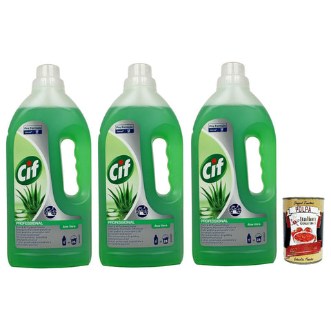Cif Professional Pavimenti E Multiuso Aloe Vera, Boden und Mehrzweckreiniger – 3x 1 Liter – Aloe Vera italienisch Original