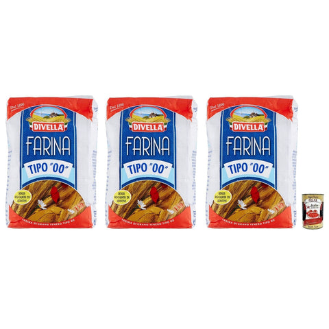 Divella Farina di Grano Tenero W 170 190, Weichweizenmehl,Typ 00, 1 Kg Brot italienisch Original