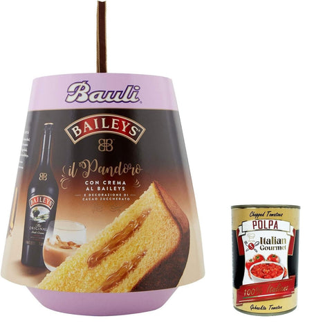 Italian Gourmet Brot & Backwaren Bauli Il Pandoro Baileys mit Sahne Baileys verziert mit gesüßtem Kakao 750g + Italian gourmet polpa 400g 8001720416340