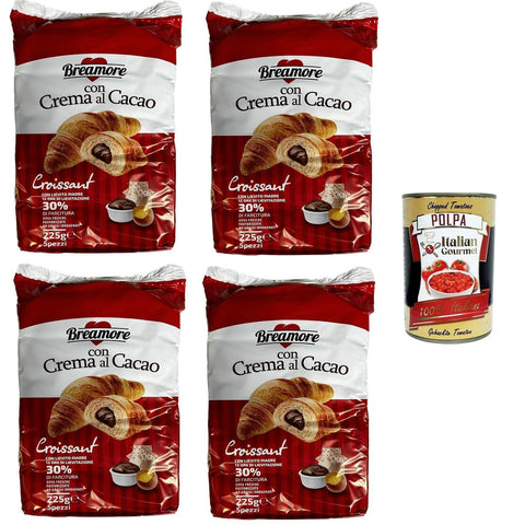 Breamore Croissant Con crema al cacao Mit Kakaocreme 4x225 gr Brot & Backwaren italienisch Original
