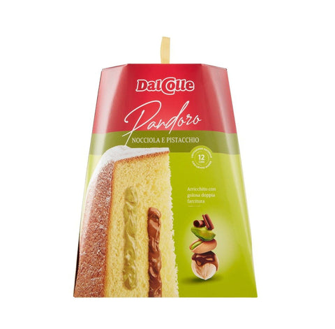 Italian Gourmet Brot & Backwaren Dal Colle Pandoro Nocciola e Pistacchio Haselnuss und Pistazien-Pandoro 750gr