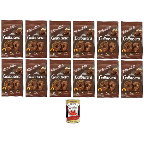 Galbusera RISOSURISO Mürbebrot mit Reis, Getreide und Kakao 12x290 gr Brot & Backwaren italienisch Original