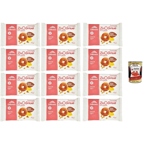 Galbusera- Zerograno frollini Integrali con Mais e Grano Saraceno Vollkornkekse mit Mais und Buchweizen 12x220 g italienisch Original Pastasauce + kostenlos polpa
