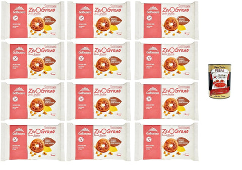 Italian Gourmet Brot & Backwaren Galbusera- Zerograno frollini Integrali con Mais e Grano Saraceno Vollkornkekse mit Mais und Buchweizen 12x220 gr + Italian Gourmet polpa 400g 8002190006260