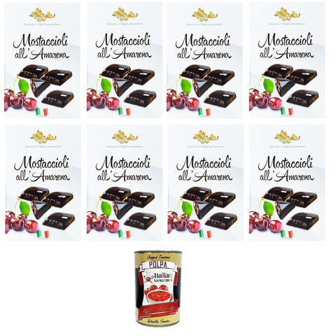 Maja Mini Mustaccioli Gusto Amarena Mini Mustaccioli Schwarzkirschgeschmack, klassisches Weihnachtsdessert 8x200g Original italienisch Gebäck