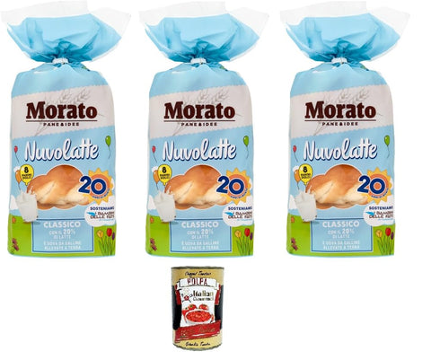Morato- Nuvolatte Brot vom Typ „0“ mit Milch und Zucker 3x400g Original italienisch Gebäck